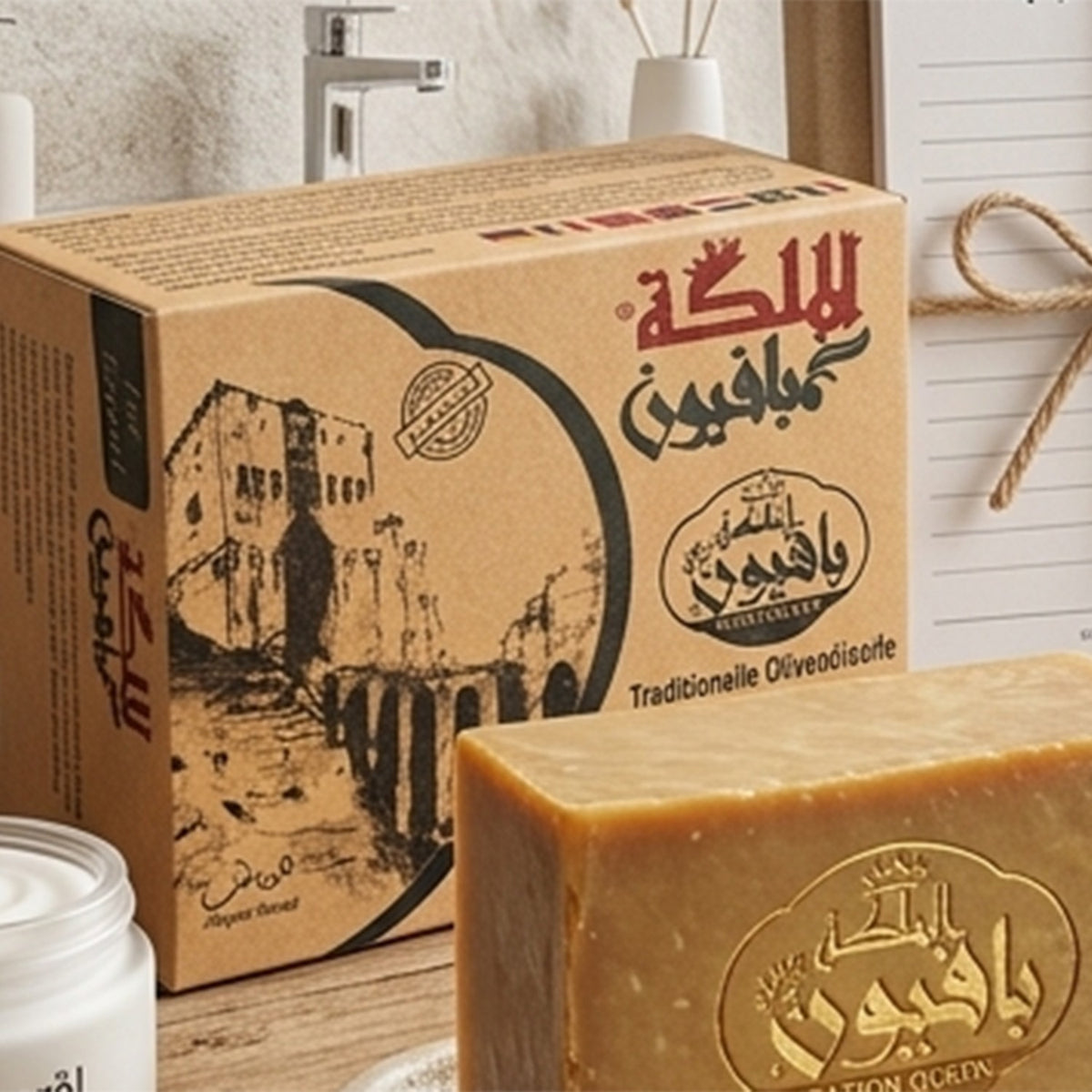 Queen Pafion Aleppo Seife 175g – Olivenölseife ohne tierische Fette, Naturseife