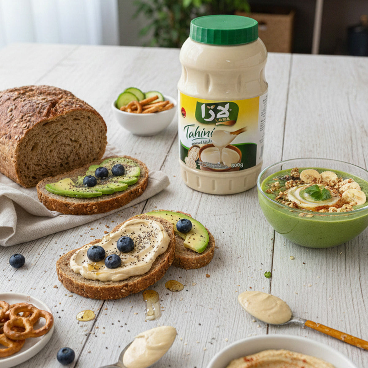 Lara Tahini 800g – 100% Gerösteter Sesam – Reines Sesammus ohne Zusätze – Vegan, Glutenfrei