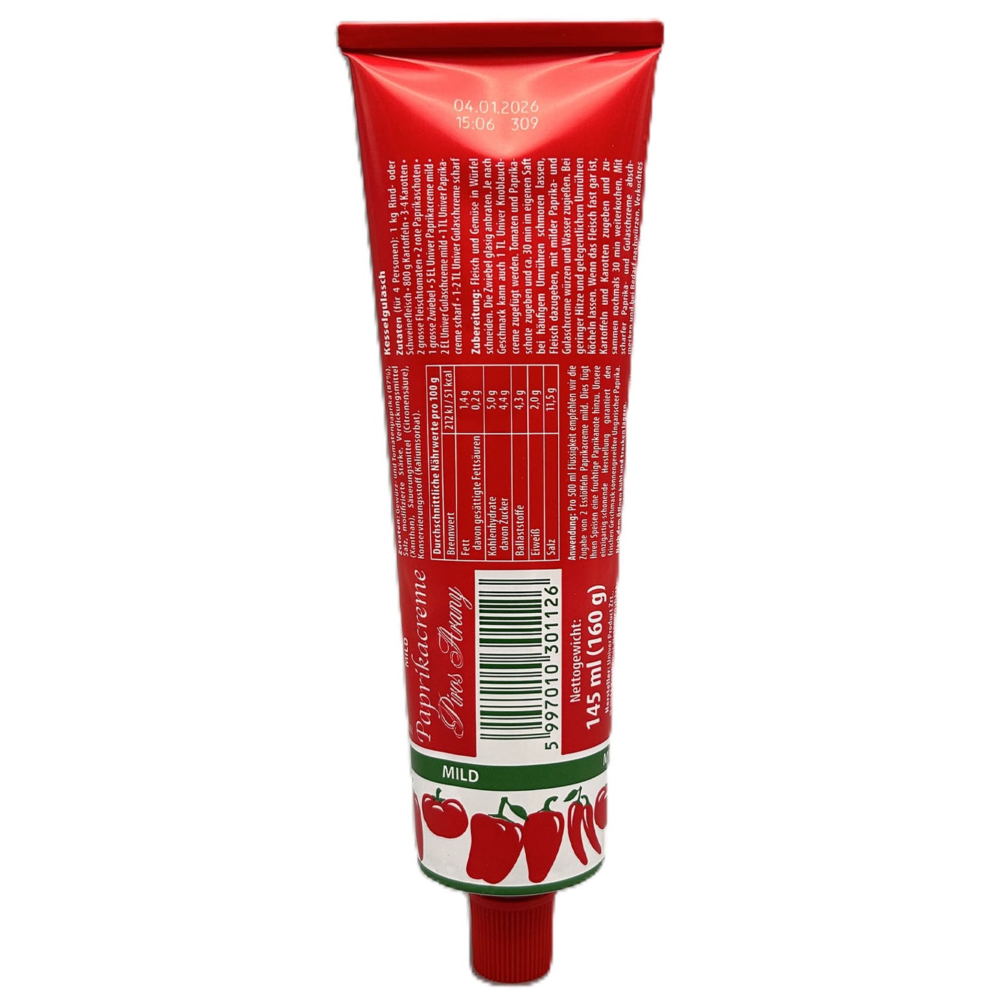 Univer Paprikacreme Mild 160g